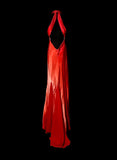 Sexy Prom Dress Red V-neck Backless Pleated Long Prom Dress Evening Dress Gala Dress HZ0319