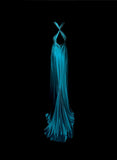 Elegant Prom Dress V-neck Pleated Long Prom Dress Evening Dress Birthday Party Dress HZ0319