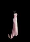 Sweet Prom Dress Light Pink Halter Long Prom Dress Evening Dress Birthday Party Dress HZ0319