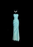 Shiny Prom Dress Strapless Pleated Beading Long Prom Dress Evening Dress Birthday Party Dress HZ0319