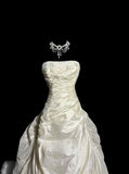 Elegant Wedding Dress A Line Strapless Pleated Tulle Wedding Dress HZ0319