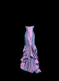 Pretty Prom Dress Strapless Pleated Mermaid Birthday Party Dress Gala Dress Cocktail Dress HZ0319