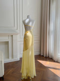 Stunning Prom Dress One Shoulder Tulle Long Birthday Party Outfits Cocktail Dress HZ0319
