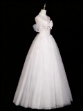 Elegant Wedding Dress Sweetheart Tulle Pleated Wedding Dress HZ0319