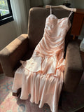 Charming Prom Dress Spaghetti Straps Pleated Ruffle Cocktail Dress Birthday Party Outfits HZ0319