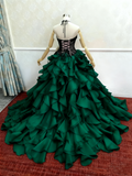 Gorgeous Prom Dress Halter Ruffle Quinceanera Dress Evening Dress Ball Gown HZ0319
