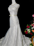 Stunning Wedding Dress Sweetheart Pleated Mermaid Wedding Dress HZ0319