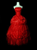 Charming Prom Dress Strapless Evening Dress Birthday Party Dress Ball Gown HZ0319