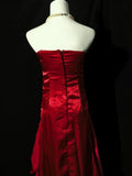 Stunning Prom Dress A Line Strapless Pleated Tiered Evening Dress Gala Dress HZ0319