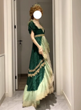 Charming Prom Dress Square Neck Pleated Lace Evening Dress Birthday Party Dress HZ0319