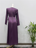Elegant Prom Dress Crew Neck Pleated Evening Dress Gala Dress HZ0319
