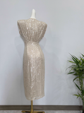 Shiny Prom Dress V-neck Slit Evening Dress Cocktail Dress Gala Dress HZ0319