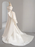 Minimalist Wedding Dress Off Shoulder Pleated Mermaid Wedding Dress HZ0319
