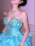 Stunning Prom Dress Sweetheart Tiered Evening Gown Birthday Party Dress Ball Gown Sweet 16 Dress HZ0319