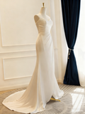 Minimalist Wedding Dresss Sweetheart Pleated Wedding Dress HZ0319