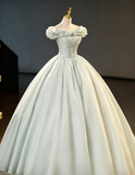 New Design Prom Dress Off Shoulder Pleated Ball Gown Evening Dress Sweet 16 Dress HZ0319