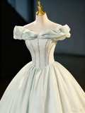 New Design Prom Dress Off Shoulder Pleated Ball Gown Evening Dress Sweet 16 Dress HZ0319