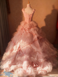 Stunning Prom Dress Spaghetti Straps Tulle Ball Gown Evening Dress Sweet 16 Dress HZ0319