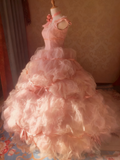 Stunning Prom Dress Spaghetti Straps Tulle Ball Gown Evening Dress Sweet 16 Dress HZ0319