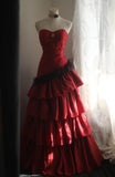 Pretty Prom Dress Sweetheart Pleated Tiered Evening Dress Gala Dress Birthday Party Outfits HZ0319