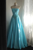 Stunning Prom Dress A Line Strapless Pleated Evening Dress Gala Gown Cocktail Dress HZ0319