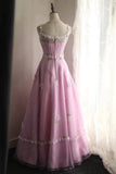 New Arrival Prom Dress Pink Spaghetti Straps Floral Evening Dress Birthday Party Dress Gala Dress HZ0319