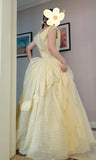 Cute Prom Dress Asymmetrical Neck Pleated Evening Dress Sweet 16 Dress Ball Gown HZ0319