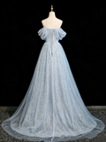Stunning Prom Dress Off Shoulder Pleated Tulle Gala Dress Evening Dress HZ0319