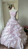 Newest Prom Dress Spaghetti Straps Pleated Ball Gown Evening Dress Quinceanera Dress HZ0319