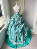 New Arrival Prom Dress Spaghetti Straps Pleated Ball Gown Evening Dress Quinceanera Dress HZ0319