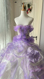 New Arrival Prom Dress Strapless Ruffle Ball Gown Evening Dress Quinceanera Dress HZ0319
