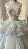 Charming Prom Dress Sweetheart Pleated Tulle Ball Gown Evening Dress Quinceanera Dress HZ0319