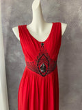 Beauty Short Prom Dress Red Crew Neck Pleated Cocktail Gown Formal Dress HZ0319