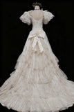 Retro Wedding Dress Sweetheart Pleated Tulle Wedding Dress HZ0319
