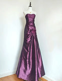 Gorgeous Prom Dress Dark Purple Sweetheart Pleated Gala Dress Evening Dress Formal Dress HZ0319