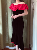 Minimalist Prom Dress Off Shoulder Mermaid Evening Dress Gala Dress Formal Dress HZ0319