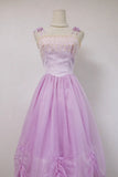 Popular Prom Dress Light Purple Spaghetti Straps Tulle Pleated Evening Dress Gala Dress Party Dress HZ0319