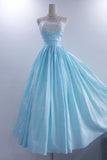 New Design Prom Dress Baby Bule Spaghetti Straps Pleated Evening Dress Birthday Party Dress Formal Dress HZ0319