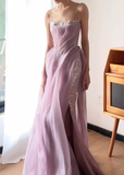 Beauty Prom Dress Crew Neck Pleated Gala Dress Evening Dress Formal Dress HZ0319