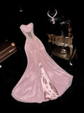 Stunning Prom Dress Strapless Slit Mermaid Birthday Party Dress Gala Dress Evening Dress HZ0319