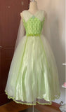 Pretty Prom Dress V-neck Pleated Tulle Gala Dress Evening Dress Formal Dress HZ0319