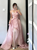 Charming Prom Dress Strapless Pleated Gala Dress Evening Dress Formal Dress HZ0319