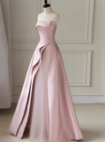 Beauty Prom Dress A Line Strapless Tulle Gala Dress Evening Dress Formal Dress HZ0319