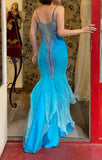 New Arrival Prom Dress V-neck Mermaid Birthday Party Dress Cockatail Dress Evening Dress HZ0319
