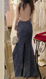 Stunning Prom Dress Crew Neck Backless Mermaid Birthday Party Dress Cockatail Dress Evening Dress HZ0319