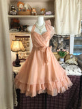 Vintage Champagne Sweetheart Halter Dress Design A-line Chiffon Party Dress Homecoming Dress HZ0319