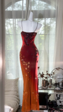Vintage Beaded Sparkling Long Chiffon Spaghetti Strap Luxury Evening Dress Prom Dresses HZ0319