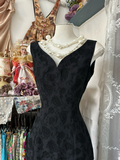 Vintage Black V-neck Exquisite Embroidery Design Elegant Mermaid Long Evening Dress Prom Dresses HZ0319