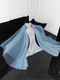 Vintage Shiny Sequined Sweetheart Spaghetti Strap Design Mermaid Prom Dress Evening Dress HZ0319