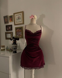Sexy Burgundy Straps Sheath Short Party Dresses Homecoming Dresses, HZ0319